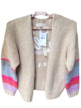 Saltwater LUXE Hello Sunshine Chunky Knit Open Front Cardigan Size S